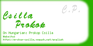 csilla prokop business card